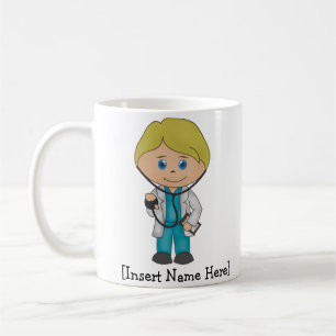 Cute Medical Professional, Blonde Male Coffee Mug