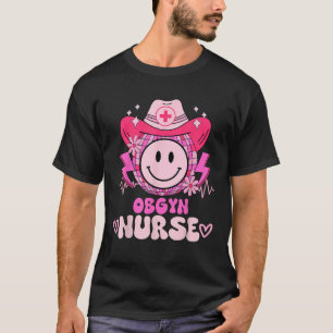 Cute medical retro stethoscope RN country OBGYN nu T-Shirt