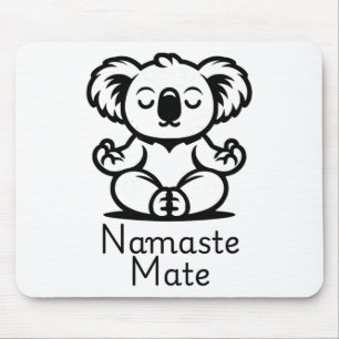 Cute Meditating Aussie Koala Bear In Yoga Pose, Na Mouse Pad