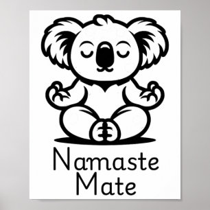 Cute Meditating Aussie Koala Bear In Yoga Pose, Na Poster