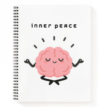 Cute Meditating Brain & Minimalist Inner Peace