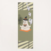 Cute Meditating Ghost with Witch Hat