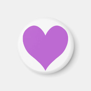 Cute Medium Orchid Heart Magnet