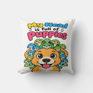 Cute Medusa Puppy Mythological Dog Funny Sports Ma Cushion