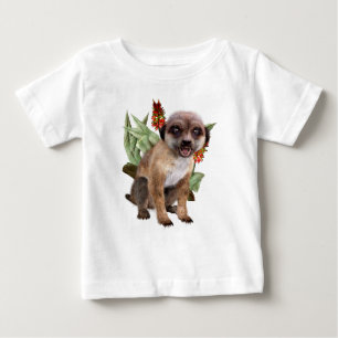 Cute Meerkat Blooming Aloe Wildlife Art Baby T-Shirt