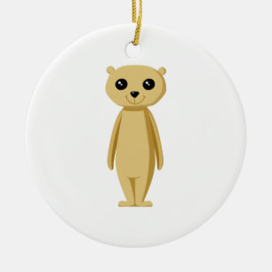 Cute Meerkat. Ceramic Tree Decoration