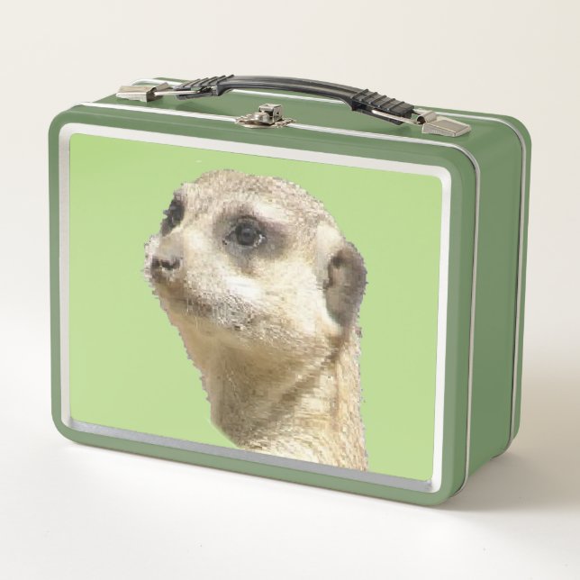 Cute Meerkat Customisable Lunchbox (Front)