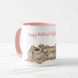Cute meerkat family Mother's Day mug