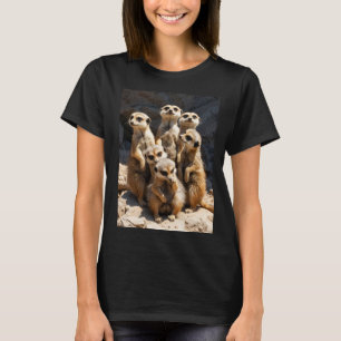 Cute Meerkat Family Wildlife Women's T-Shirt