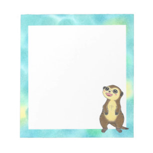 Cute Meerkat Holiday Christmas Notepad