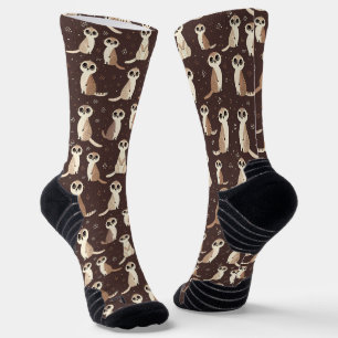 Cute Meerkat Pattern Socks