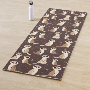 Cute Meerkat Pattern Yoga Mat