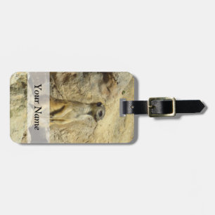 Cute meerkat photograph luggage tag