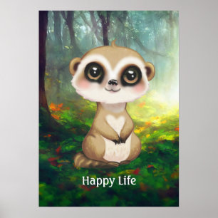 Cute Meerkat Poster