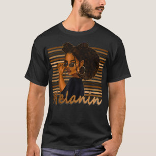 Cute Melanin Afro Natural Hair Black Girl Magic Gi T-Shirt