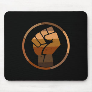 Cute Melanin Fist Black History Month Black Pride Mouse Pad