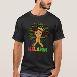 Cute Melanin Girl Awesome Junenth Black History Mo T-Shirt