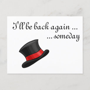 Cute melted Snowman Old Silk Hat Holiday Postcard