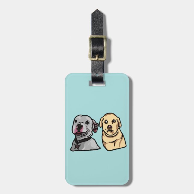 Cute Meme Dogs Luggage Tag (Front Vertical)