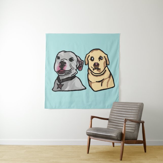 Cute Meme Dogs Tapestry (In Situ)