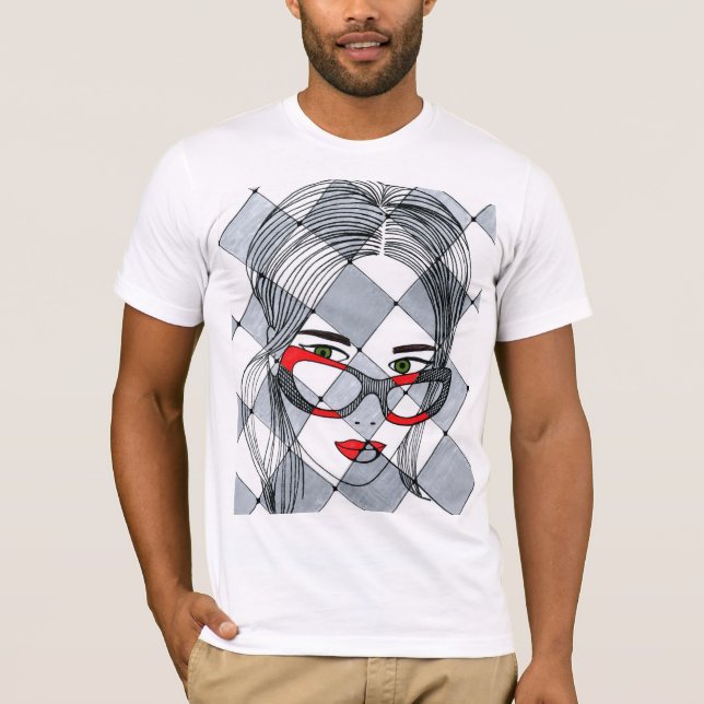 cute men's t-shirt with print (Front)