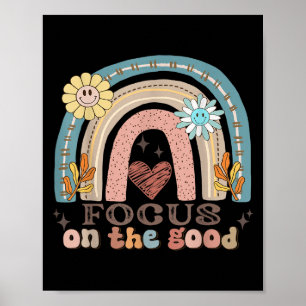 Cute Mental Health Awareness Focus On The Good Bra Poster