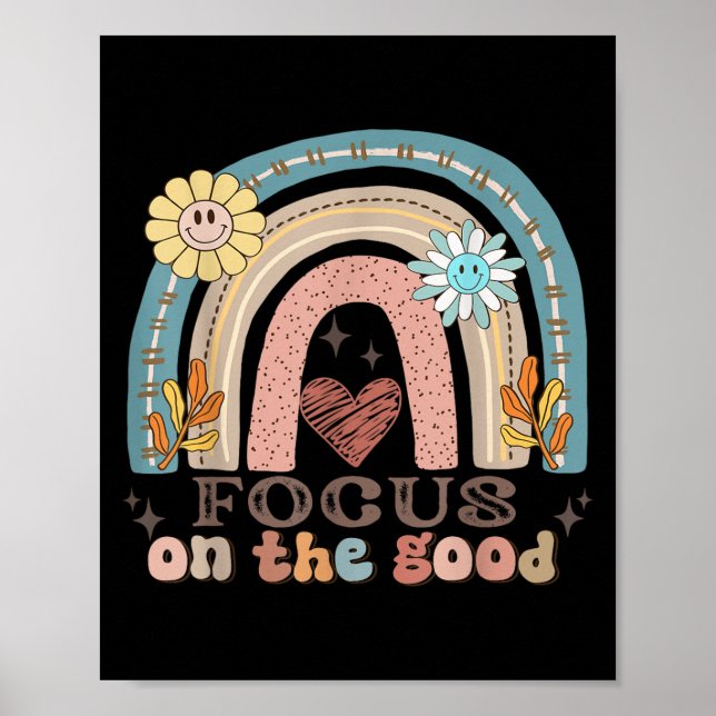 Cute Mental Health Awareness Focus On The Good Bra Poster (Front)