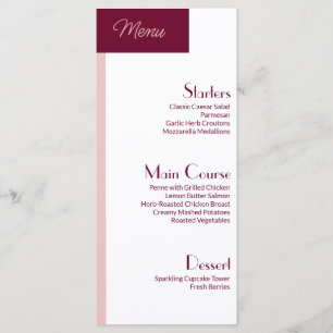 Cute Menu Sweet 16  Custom Flat Menu