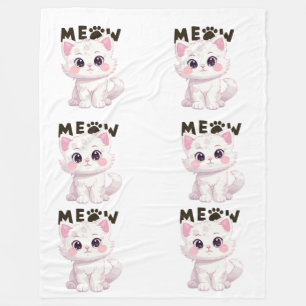 Cute Meow Cat Blanket 