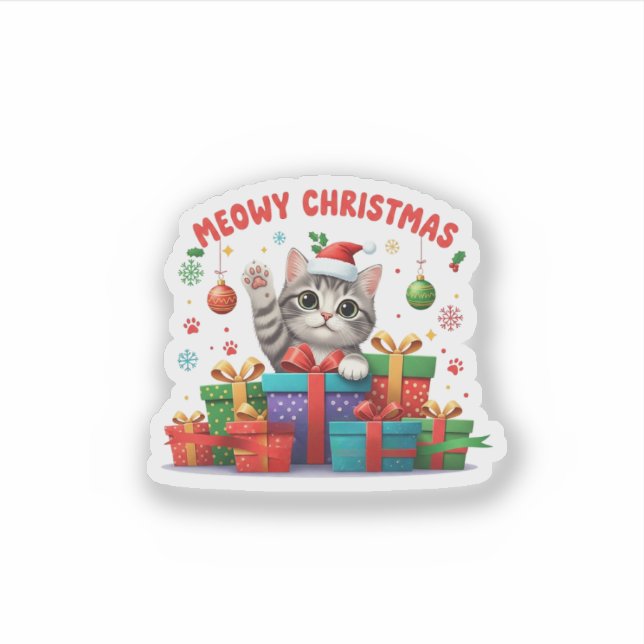 Cute Meow Christmas Kitty (Front)