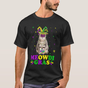 Cute Meowdi Gras American Shorthair Cat Mask Mardi T-Shirt