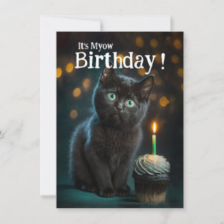 Cute Meowy Birthday Invitation, Customisable Invitation