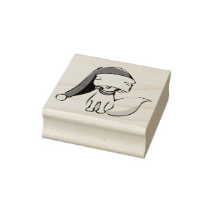 Cute Meowy Christmas Kitties Rubber Stamp