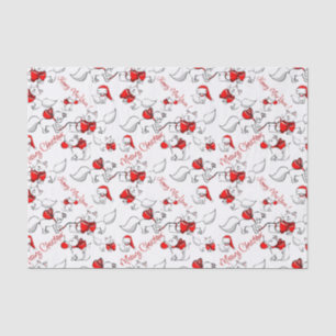 Cute Meowy Christmas Kitties Tissue Paper