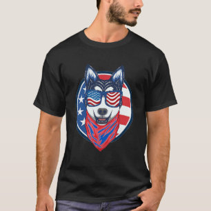 Cute Merica German Shepherd Dog 4th Of July Americ T-Shirt