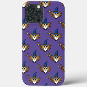 Cute Merlin the Wizard Owl Cartoon iPhone 13 Pro Max Case