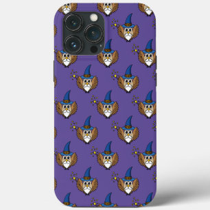 Cute Merlin the Wizard Owl Cartoon iPhone 13 Pro Max Case