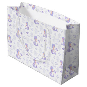 Cute Mermaid Adventure Large Gift Bag