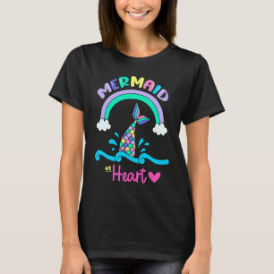 Cute Mermaid At Heart  for Girls and Women T-Shirt