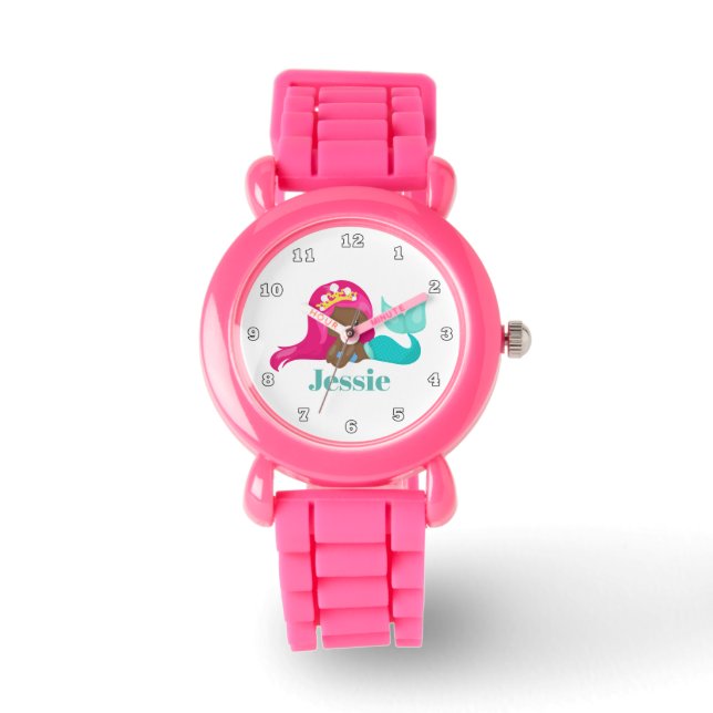 Cute mermaid beach add name watch (Front)