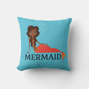Cute Mermaid (Beautiful Black Girl) Cushion
