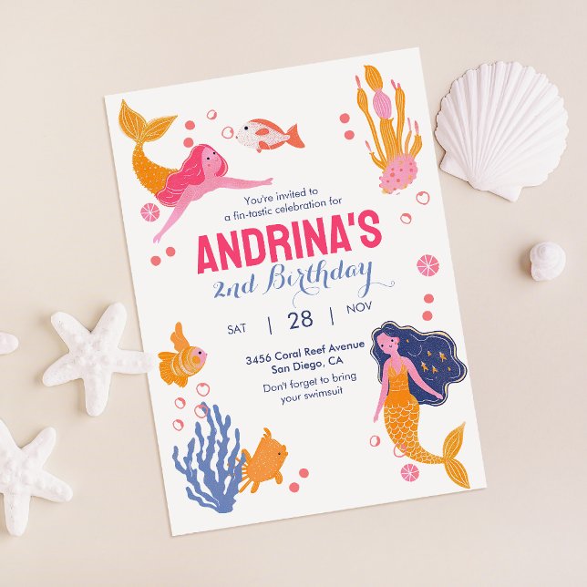 Cute Mermaid Birthday Invitation (Creator Uploaded)