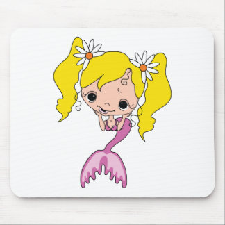 Cute Mermaid Cartoon Graphic Mouse Pad