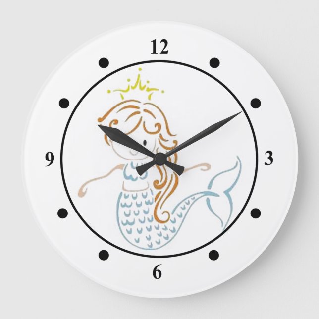 Cute Mermaid Clock (Front)