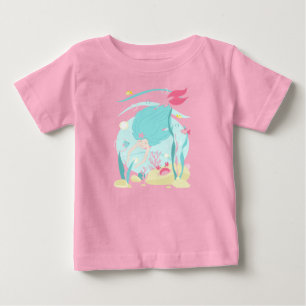Cute Mermaid Diving Under the Sea Baby T-Shirt