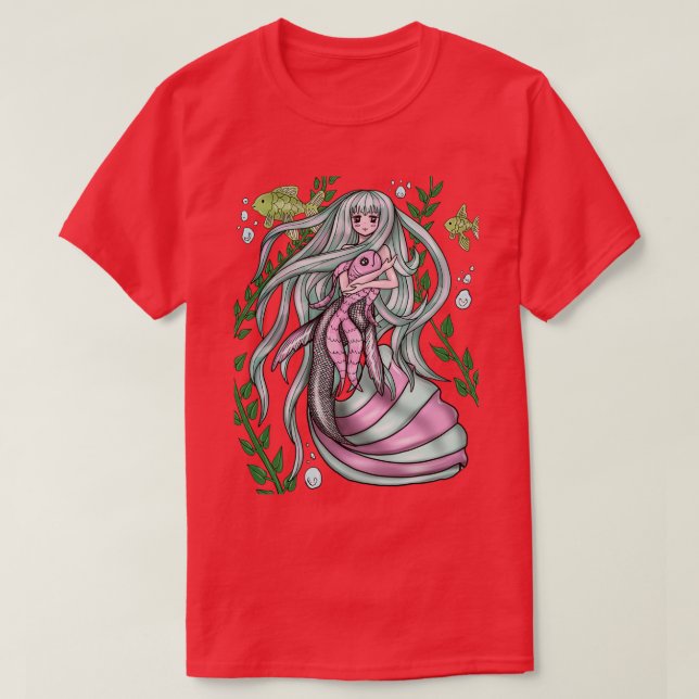 Cute Mermaid Fantasy T-Shirt (Design Front)