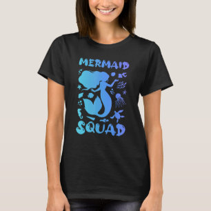 Cute Mermaid For Women Girls Kids Sea Mermaid Birt T-Shirt