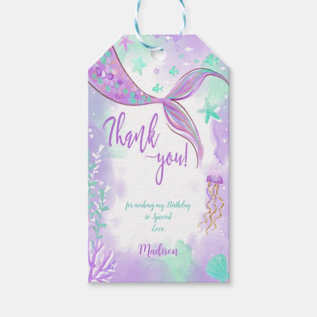 Cute Mermaid Gift Tags (Front)