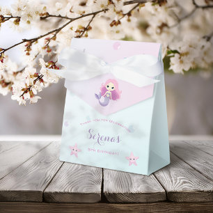 Cute Mermaid Girl Birthday Party Favour Box
