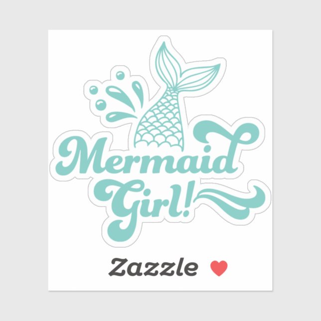 Cute Mermaid Girl Sticker (Sheet)
